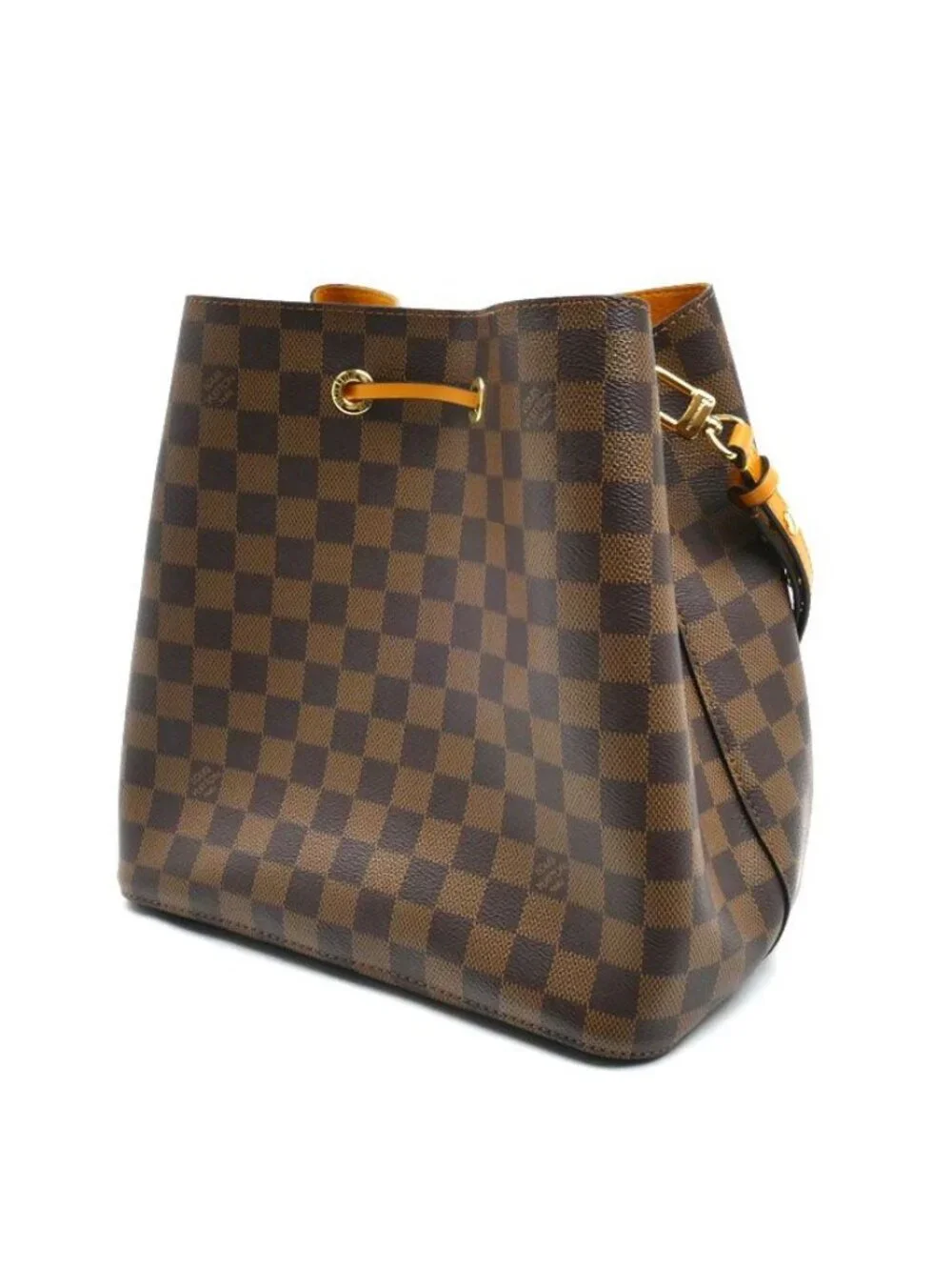 Louis Vuitton Neo Noe Shoulder Bag Damier Ebene Saffron